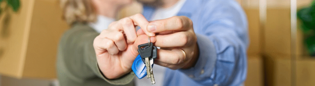 A locksmith holding house keys in Rocklin, CA – Lockwise Locksmith